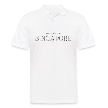 Meet me in Singapur - Männer Poloshirt - Weiß - Vorne - Kai (181cm)
