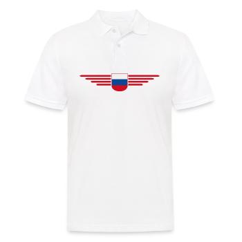 T-shirt Russie – Fierté et tradition - Polo Homme - blanc - Devant - Kai (181cm)