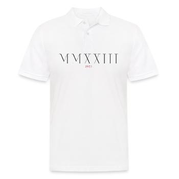 Römische Zahl Geburtsjahr Made in 2023 - Männer Poloshirt - Weiß - Vorne - Kai (181cm)