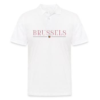 Brussels, Belgium Elegance T-Shirt - Men's Polo Shirt - white - Front - Kai (181cm)