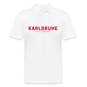 T-shirt Karlsruhe – parfait pour les fans et les amoureux - Polo Homme - blanc - Devant - Kai (181cm)