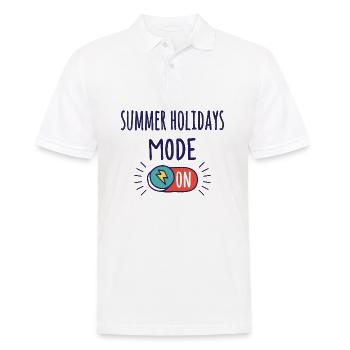 Summer Holidays Mode On - Men's Polo Shirt - white - Front - Kai (181cm)