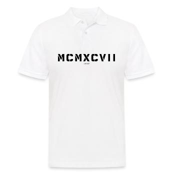 Römische Zahl Geburtsjahr Made in 1997 - Männer Poloshirt - Weiß - Vorne - Kai (181cm)