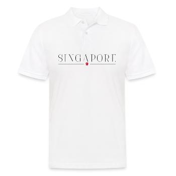 Ich liebe Singapur - Männer Poloshirt - Weiß - Vorne - Kai (181cm)