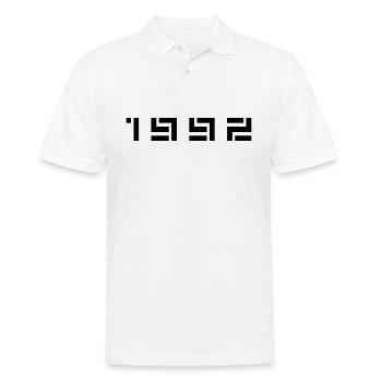 Année de naissance Anniversaire Né(e) en 1992 - Polo Homme - blanc - Devant - Kai (181cm)