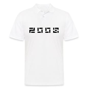 Year of Birth Born In - Made in 2008 - Men's Polo Shirt - white - Front - Kai (181cm)