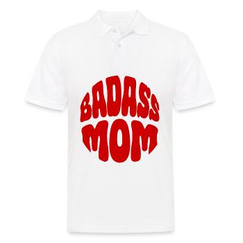 Badass Mom - Männer Poloshirt - Weiß - Vorne - Kai (181cm)
