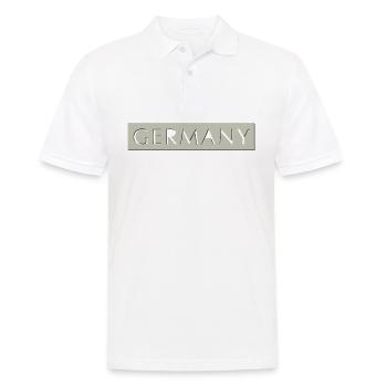 ALLEMAGNE lettré perforé | Graphique vectoriel - Polo Homme - blanc - Devant - Kai (181cm)