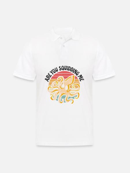 Tintenfisch Krake Oktopus Meer Tentakel Kraken - Männer Poloshirt - Weiß