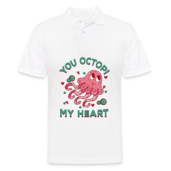 Poulpe Poulpe Tentacule de mer Poulpe Poulpe Poulpe Poulpe - Polo Homme - blanc - Devant - Kai (181cm)