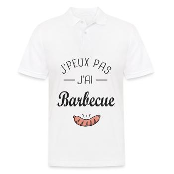 J'peux pas j'ai Barbecue BBQ cadeau homme papa - Polo Homme - blanc - Devant - Kai (181cm)