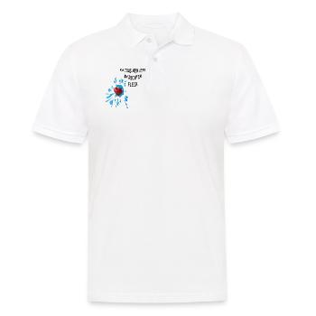 Herz am rechten Fleck - Männer Poloshirt - Weiß - Vorne - Kai (181cm)