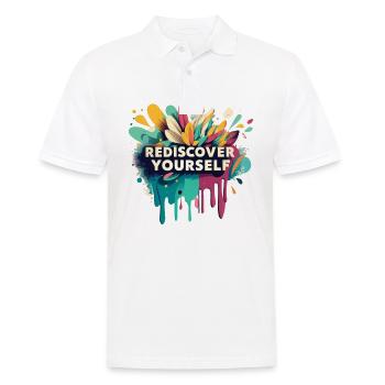 Redécouvrez-vous Flower Motival Graphic - Polo Homme - blanc - Devant - Kai (181cm)