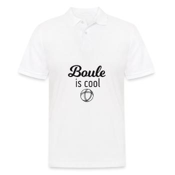Boule ist cool! T-Shirt für Rentnersport! - Männer Poloshirt - Weiß - Vorne - Kai (181cm)