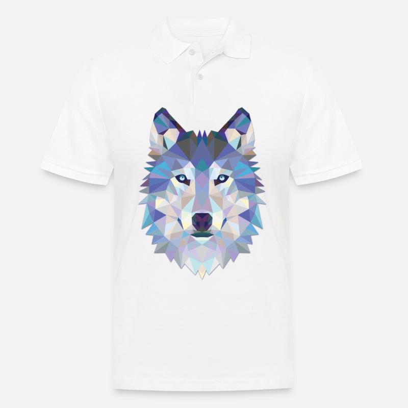 Origami lupo - Polo da uomo - bianco