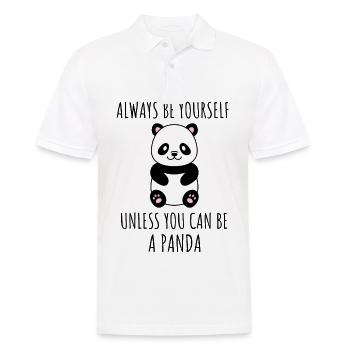 Always be yourself unless you can be a Panda ! - Polo Homme - blanc - Devant - Kai (181cm)