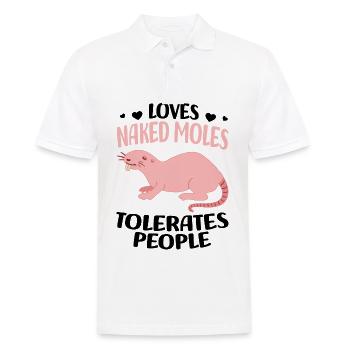 Chiot de sable - Polo Homme - blanc - Devant - Kai (181cm)