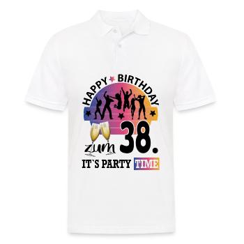 Geburtstag 38 Party People Fete Dancing Tanzen - Männer Poloshirt - Weiß - Vorne - Kai (181cm)