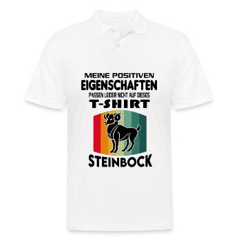 Geburtstag Sternzeichen Retro Steinbock - Männer Poloshirt - Weiß - Vorne - Kai (181cm)