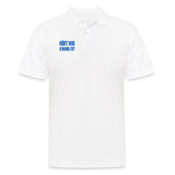 niemand hört mir zu - Männer Poloshirt - Weiß - Vorne - Kai (181cm)