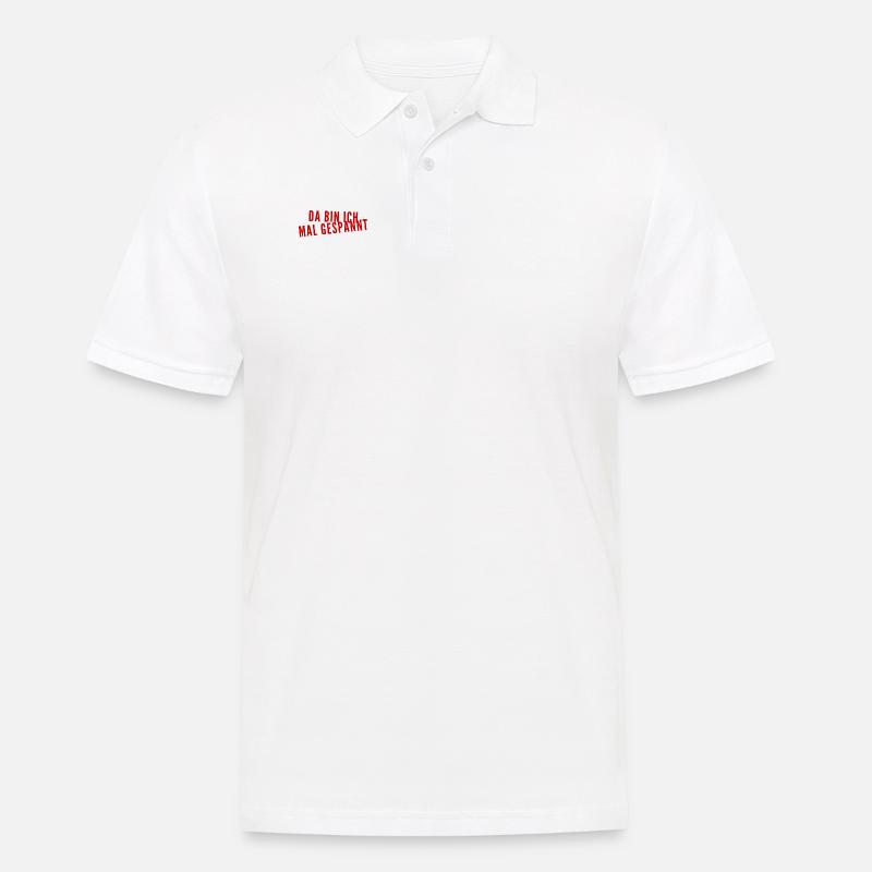 ich bin gespannt - Männer Poloshirt - Weiß