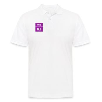 Vorsicht ist besser als Nachsicht - Männer Poloshirt - Weiß - Vorne - Kai (181cm)