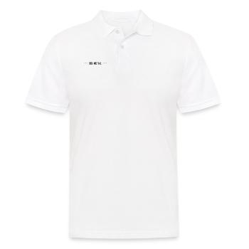 einen Moment - Männer Poloshirt - Weiß - Vorne - Kai (181cm)