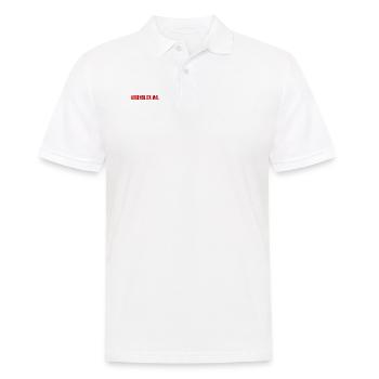 warte noch kurz - Männer Poloshirt - Weiß - Vorne - Kai (181cm)