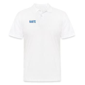 warte kurz - Männer Poloshirt - Weiß - Vorne - Kai (181cm)