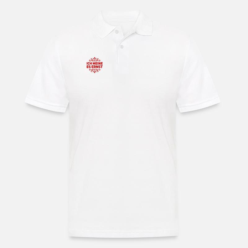 es wird ernst - Männer Poloshirt - Weiß