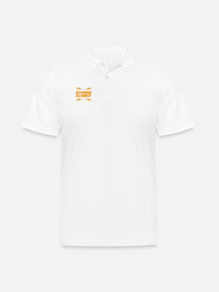das ist mein ernst - Männer Poloshirt - Weiß