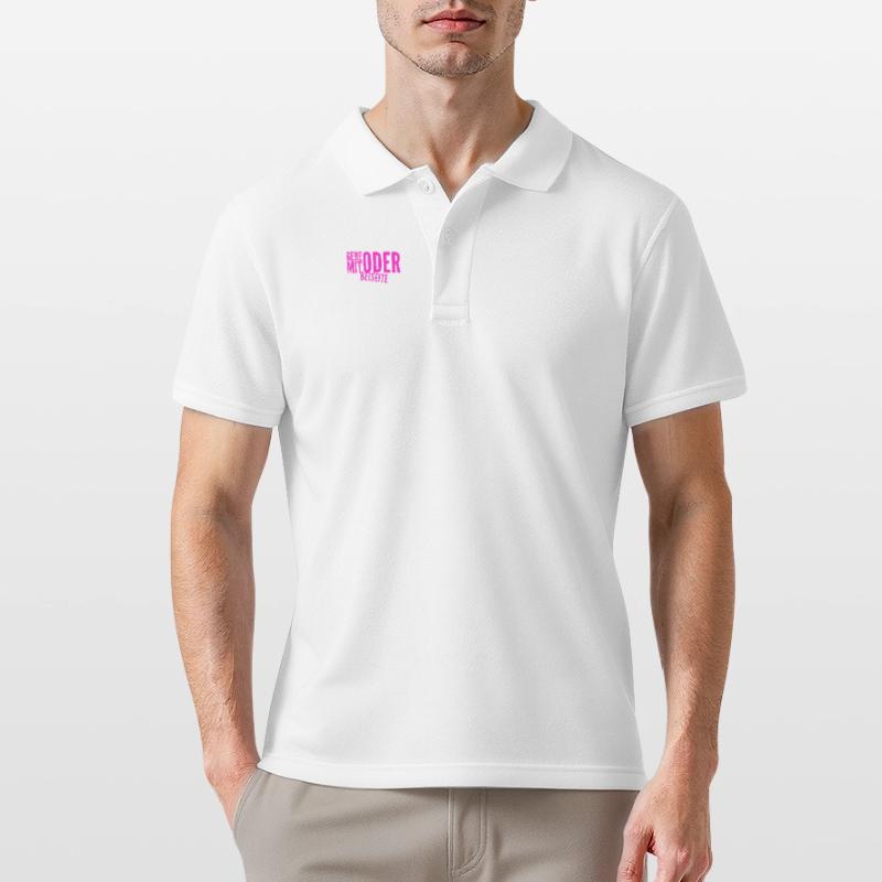 kommst du mit oder nicht? Männer Poloshirt