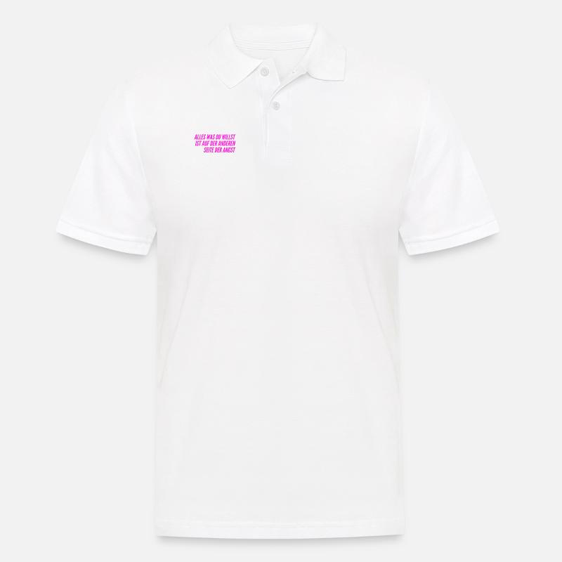 gehe durch die Angst - Männer Poloshirt - Weiß