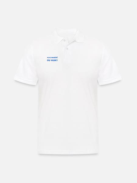was machst du hier? - Männer Poloshirt - Weiß