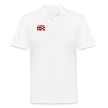 manchmal muss man am Ende stehen - Männer Poloshirt - Weiß - Vorne - Kai (181cm)