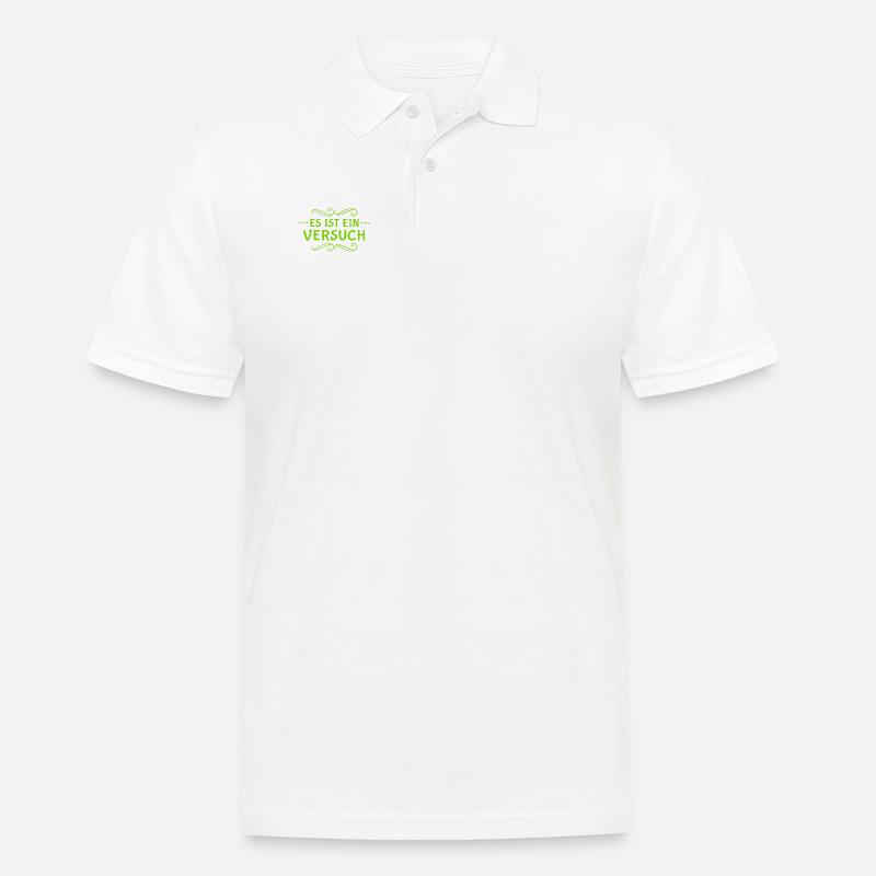 Ich versuche es - Männer Poloshirt - Weiß