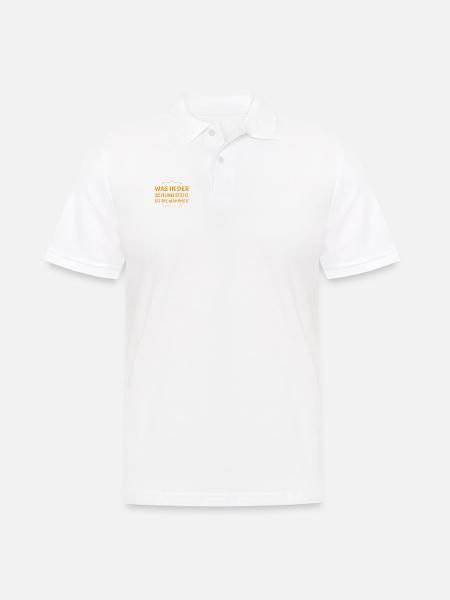 Zeitungen sind super - Männer Poloshirt - Weiß