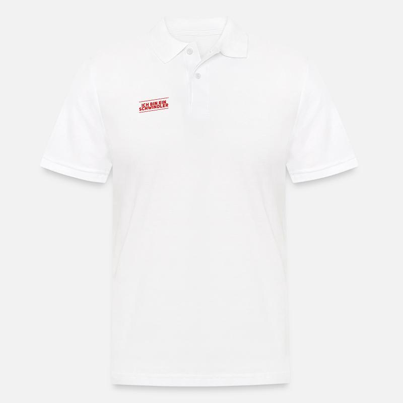 ich schwindele gern - Männer Poloshirt - Weiß