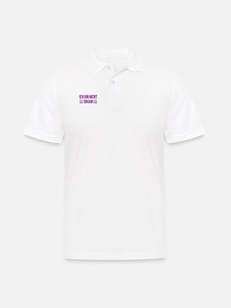 ich bin nicht einsam - Männer Poloshirt - Weiß