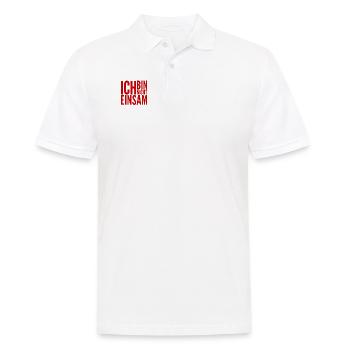 ich mag mein Leben - Männer Poloshirt - Weiß - Vorne - Kai (181cm)