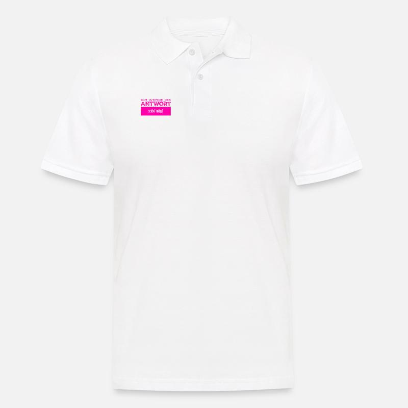 das Finden einer Antwort - Männer Poloshirt - Weiß