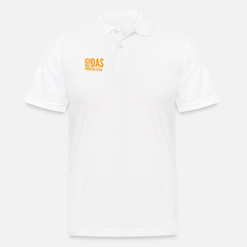 ich bin ein Problemlöser - Männer Poloshirt - Weiß