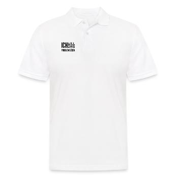 bereit für das Problem - Männer Poloshirt - Weiß - Vorne - Kai (181cm)