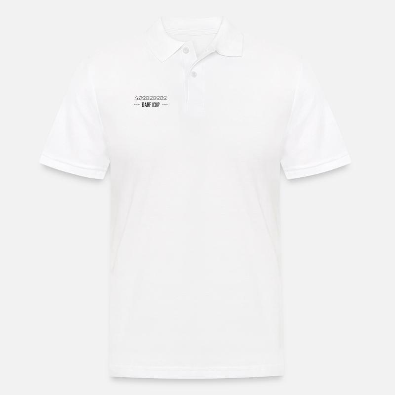 darf ich das? - Männer Poloshirt - Weiß