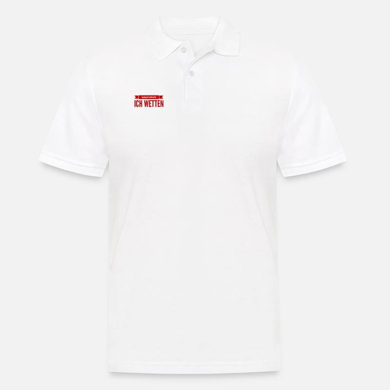 da bin ich mir sicher - Männer Poloshirt - Weiß