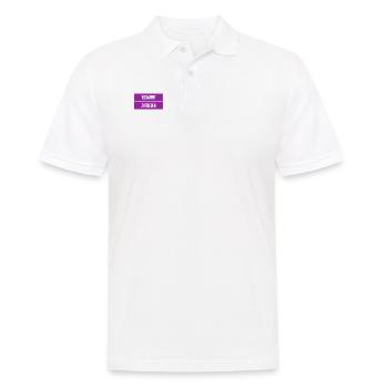 ich führe ein zufriedenes Leben - Männer Poloshirt - Weiß - Vorne - Kai (181cm)
