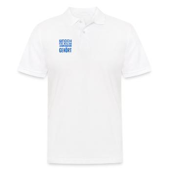 so ein Quatsch - Männer Poloshirt - Weiß - Vorne - Kai (181cm)