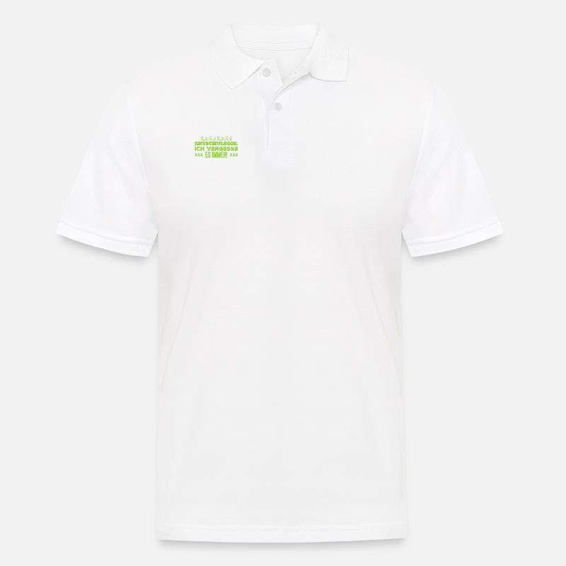 ich bin vergesslich - Männer Poloshirt - Weiß