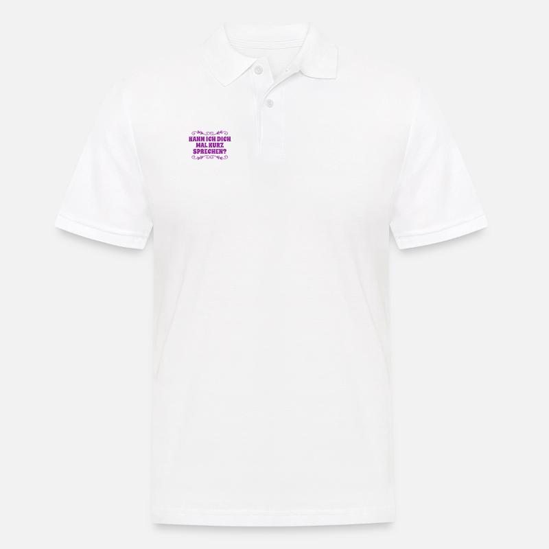 ich will dich kennenlernen - Männer Poloshirt - Weiß