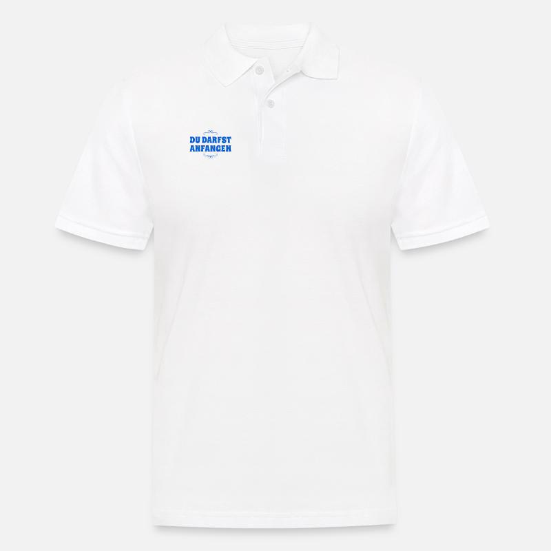 du beginnst - Männer Poloshirt - Weiß